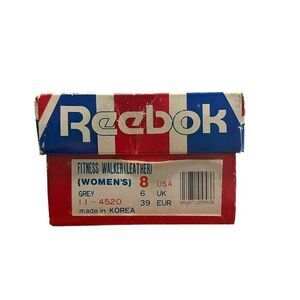 1980s REEBOK VINTAGE WOMENS‎ FITNESS WALKER KOREA LABEL SHOE BOX ONLY